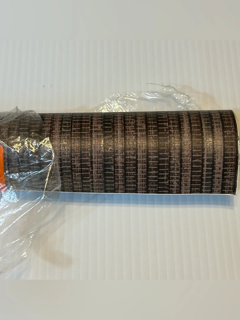 Wallpaper Tempaper Faux Grasscloth Chocolate Brown Textured Removable Peel Stick